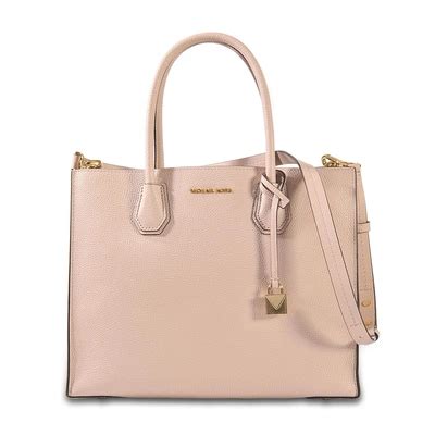 michael kors mercer 30fggm9t3l soft pink lg conv tote leather